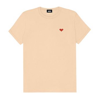 Dalix Womens Pixel Heart Jersey Relaxed Tee