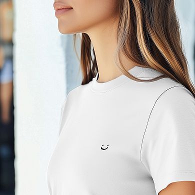 Dalix Womens Lil Smile Jersey Relaxed Tee