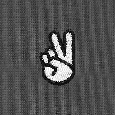 Dalix Womens Peace Sign Jersey Relaxed Tee