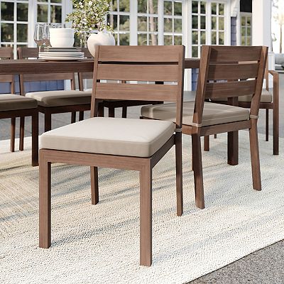 Martha Stewart 2PK All-Weather Stacking Patio Side Dining Chairs