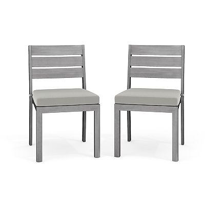 Martha Stewart 2PK All-Weather Stacking Patio Side Dining Chairs