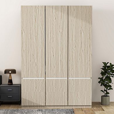 Merax 6-Doors Wooden Wardrobe Storage for Bedroom