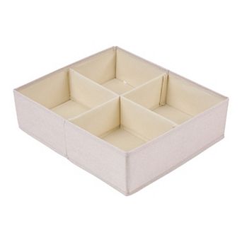 1 Pack Fabric Foldable Storage Bin with Base Plate, Versatile Cube Organizer for Wardrobe Shelves