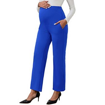 Women's Maternity Palazzo Over the Belly Wide Leg High Waisted Work Pants