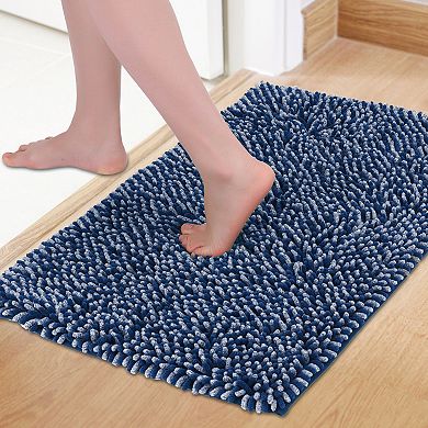1Pcs Non Slip Absorbent Chenille Bathmat Home Home Accessories Soft Lightweight Shower Bathroom