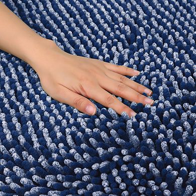1Pcs Non Slip Absorbent Chenille Bathmat Home Home Accessories Soft Lightweight Shower Bathroom