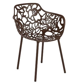 LeisureMod Modern Devon Aluminum Armchair, Set of 4