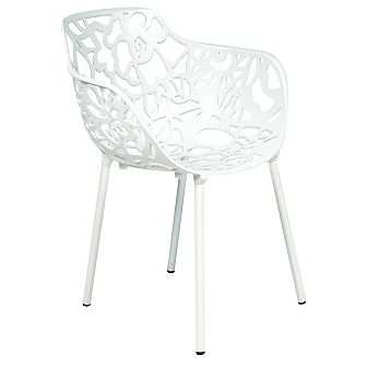 LeisureMod Modern Devon Aluminum Armchair, Set of 4