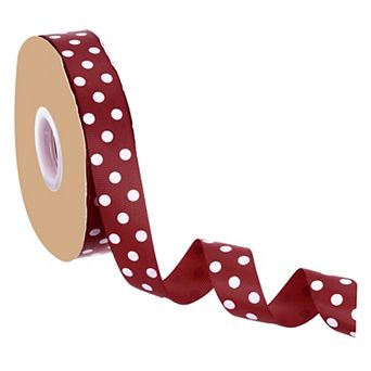Polka Dot Craft Grosgrain Ribbon, 1 Inch x 48 Yard