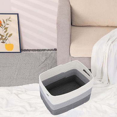 1 Pack Storage Basket, Self-supporting Closet Storage Bin with Handles, for Clothes, 15*9.8*9.1in