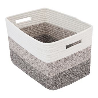 1 Pack Storage Basket, Self-supporting Closet Storage Bin with Handles, for Clothes, 15*9.8*9.1in