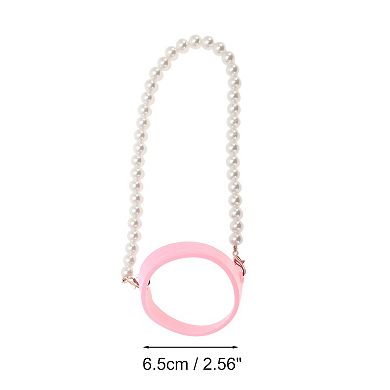 1 Pc Portable Faux Pearl Chain Water Cup Handle