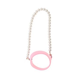 1 pc Portable Faux Pearl Chain Water Cup Handle