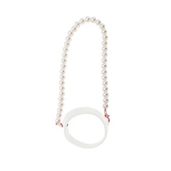 1 pc Portable Faux Pearl Chain Water Cup Handle