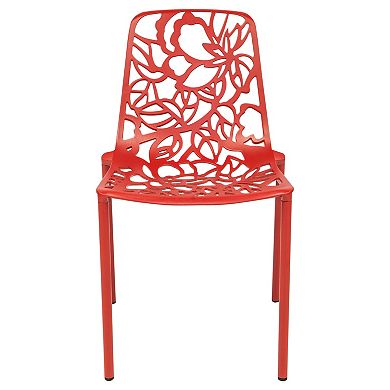 LeisureMod Modern Devon Aluminum Chair, Set of 4