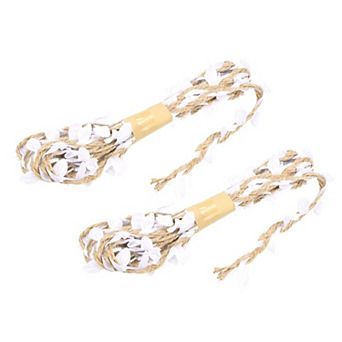 2 pc 6.6ft 5mm Burlap Leaf Ribbon Artificial Vine Natural Jute Rope Twine