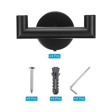 Double Towel Hook, 4Pack Stainless Steel Wall Mounted Hanger
