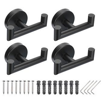 Double Towel Hook, 4Pack Stainless Steel Wall Mounted Hanger