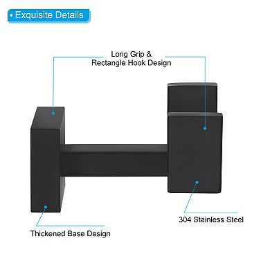 Double Towel Hook, 2Pack 304 Stainless Steel Wall Mounted Hanger