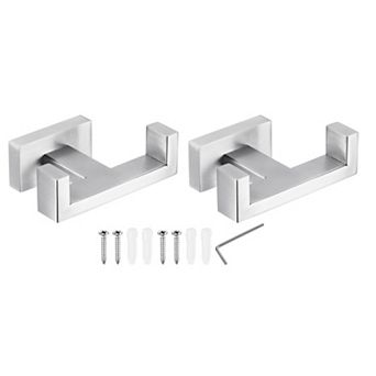 Double Towel Hook, 2Pack 304 Stainless Steel Wall Mounted Hanger