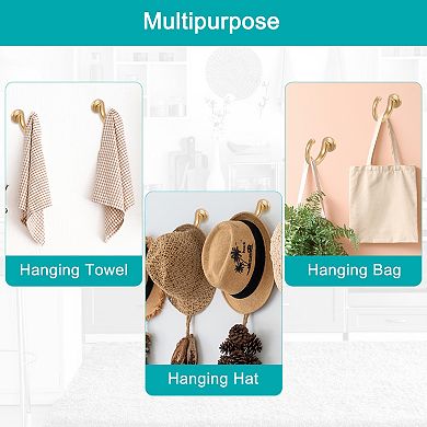 2Pcs Aluminum Alloy Wall Mounted Curtain Holdback Drapery Tieback Hooks