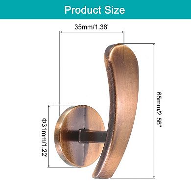 2Pcs Aluminum Alloy Wall Mounted Curtain Holdback Drapery Holder Hook