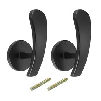 2 pc Aluminum Alloy Wall Mounted Curtain Holdback Drapery Holder Hook