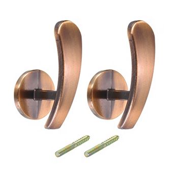 2 pc Aluminum Alloy Wall Mounted Curtain Holdback Drapery Holder Hook