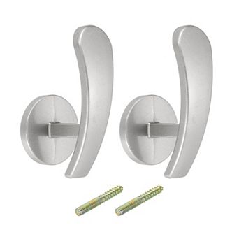 2 pc Aluminum Alloy Wall Mounted Curtain Holdback Drapery Holder Hook