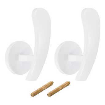 2 pc Aluminum Alloy Wall Mounted Curtain Holdback Drapery Holder Hook