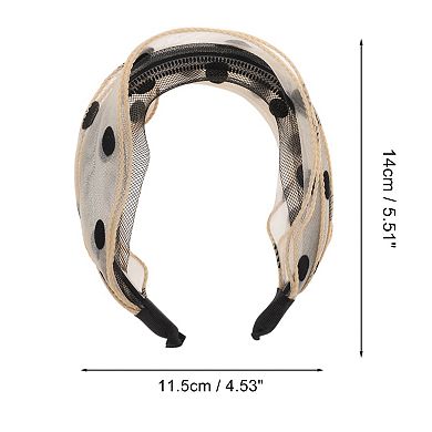 Fashion Polka Dot Wide Headbands for Women 1 Pc