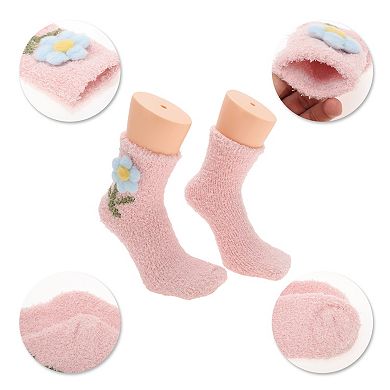 1 Pair Women's Comfortable Floral Sleep Cozy Socks One Size