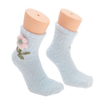 1 Pair Women's Comfortable Floral Sleep Cozy Socks One Size