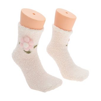 1 Pair Women's Comfortable Floral Sleep Cozy Socks One Size