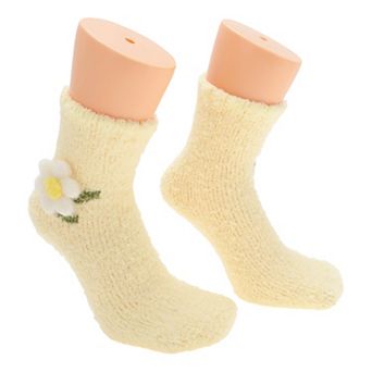 1 Pair Women's Comfortable Floral Sleep Cozy Socks One Size