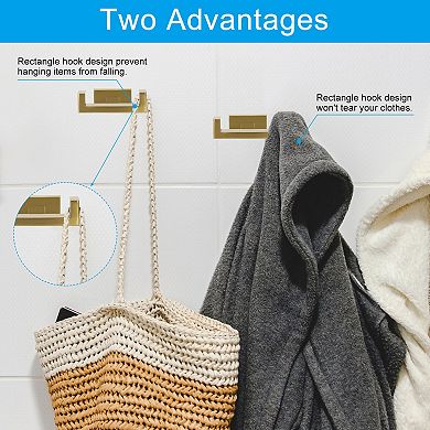 Double Towel Hook, 1Pack 304 Stainless Steel Wall Mounted Hanger