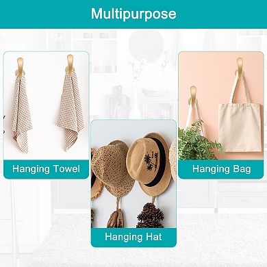 4Pcs Aluminum Alloy Wall Mounted Curtain Holdback Drapery Holder Hook