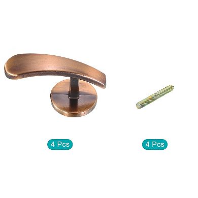 4Pcs Aluminum Alloy Wall Mounted Curtain Holdback Drapery Holder Hook