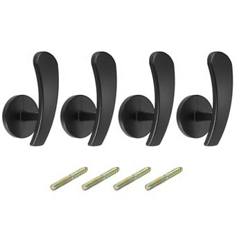 4 pc Aluminum Alloy Wall Mounted Curtain Holdback Drapery Holder Hook