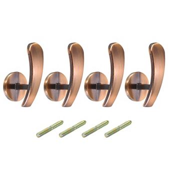 4 pc Aluminum Alloy Wall Mounted Curtain Holdback Drapery Holder Hook