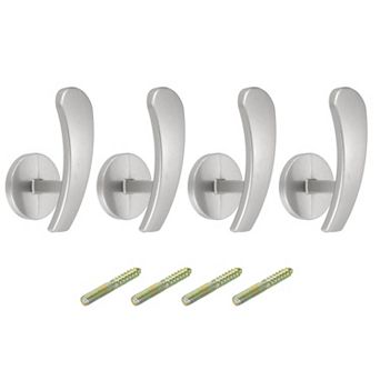 4 pc Aluminum Alloy Wall Mounted Curtain Holdback Drapery Holder Hook