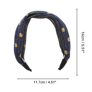 Fashion Polka Dot Mesh Wide Headbands for Women 1 Pc