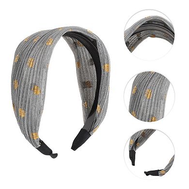 Fashion Polka Dot Mesh Wide Headbands for Women 1 Pc