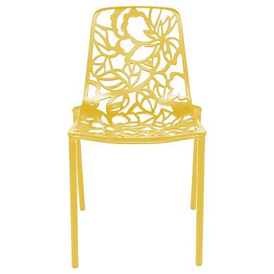 LeisureMod Modern Devon Aluminum Chair, Set of 2