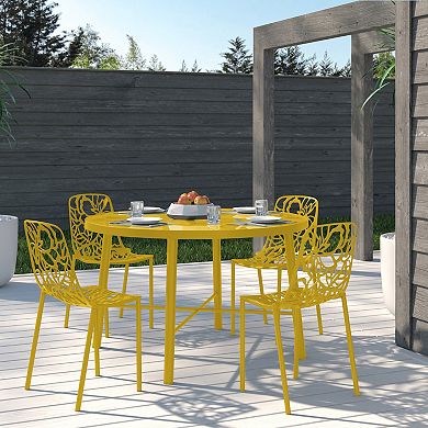 LeisureMod Modern Devon Aluminum Chair, Set of 2