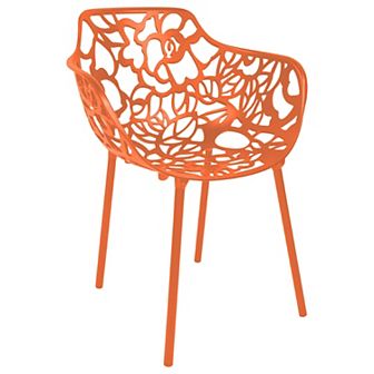 LeisureMod Modern Devon Aluminum Chair, Set of 2