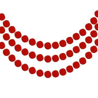 3 pc Felt Ball Garland Pom Pom Garland Handing Balls 8.2 Feet Long 24 Balls