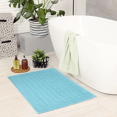 1Pcs Luxury Bath Rug Towel, Cotton Absorbent Hotel Spa Shower Floor Mat for Bathroom