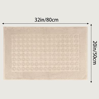 1Pcs Luxury Bath Rug Towel, Cotton Absorbent Hotel Spa Shower Floor Mat for Bathroom