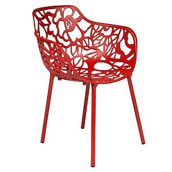LeisureMod Modern Devon Aluminum Armchair, Set of 2